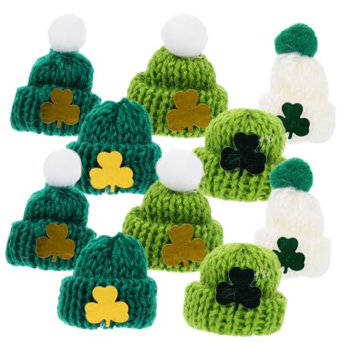 Homoyoyo 25 Stück Mini-Strickmützen Für Bastelprojekte - Mini Partyhüte Deko Hauben Und Strohhüte Für Puppen Perfekt Für St Patrick's Day Und Kreative Dekorationen von Homoyoyo