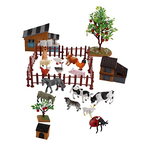 Homoyoyo 28-teiliges Bauernhof Figuren Set – Miniatur Farm Tiere Für – Realistische Tierfiguren Für Kreatives Und Lernen Auf Dem Bauernhof von Homoyoyo