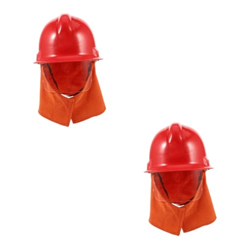 Homoyoyo 2St Feuerwehrhelm Feuerwehrmann-Harthelm Stellen Sie sich einen Häuptlingshut Feuerwehrmann Accessoire Feuerwehrmann Helm Feuerwehrmütze für Kinder Feuerwehrmann-Gastgeschenke von Homoyoyo