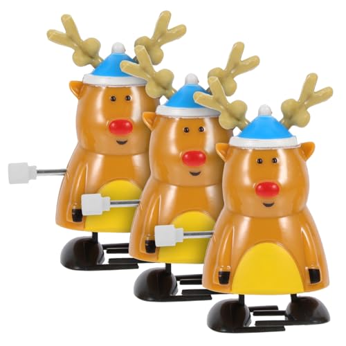 Homoyoyo 3 Stück Teiliges Weihnachtsaufziehspielzeug mit Lustigem Rentier Batteriefrei Kompaktes Design Kreative Deko und Geschenkidee für Weihnachten Homoyoyo 3 Stück Teiliges Weihnachtsaufziehspielzeug mit Lustigem Rentier Batteriefrei Kompaktes Design Kreative Deko und Geschenkidee für Weihnachten von Homoyoyo
