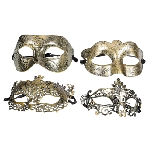 Homoyoyo 4 Stück Retro Design Masken für Erwachsene Kunststoff Halbgesichtsmasken mit Antikem Kronenmotiv Vintage Maske für Halloween Party Maskenball und Cosplay Zubehör Homoyoyo 4 Stück Retro Design Masken für Erwachsene Kunststoff Halbgesichtsmasken mit Antikem Kronenmotiv Vintage Maske für Halloween Party Maskenball und Cosplay Zubehör von Homoyoyo
