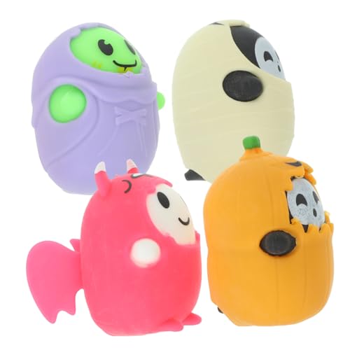 Homoyoyo 4 Stück Teiliges Halloween Stressspielzeug Tragbare Verschleißfeste Dekorations Druckentlastungsspielzeuge Niedliche Kürbisfiguren Weiches Quetschspielzeug für Erwachsene Homoyoyo 4 Stück Teiliges Halloween Stressspielzeug Tragbare Verschleißfeste Dekorations Druckentlastungsspielzeuge Niedliche Kürbisfiguren Weiches Quetschspielzeug für Erwachsene von Homoyoyo