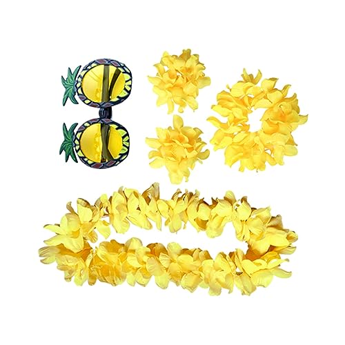 Homoyoyo 5stücke Teiliges Hawaii Kostümset Mit Blumenkranz Armband Und Einzigartigen Ananasbrillen Für Partys Und Festivals Lustige Fotorequisiten Und Dekoration Für Unvergessliche Homoyoyo 5stücke Teiliges Hawaii Kostümset Mit Blumenkranz Armband Und Einzigartigen Ananasbrillen Für Partys Und Festivals Lustige Fotorequisiten Und Dekoration Für Unvergessliche von Homoyoyo