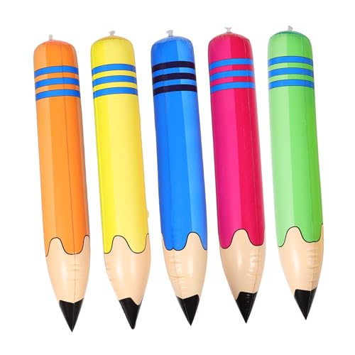 Homoyoyo 5 Stück Teiliges Aufblasbares Jumbo Bleistift aus PVC für Kindergarten Sportspiele und Gruppen Dekorationen Vielseitig als Hammer Hantel Goldener Reifen Leicht Tragbar Sicher und Homoyoyo 5 Stück Teiliges Aufblasbares Jumbo Bleistift aus PVC für Kindergarten Sportspiele und Gruppen Dekorationen Vielseitig als Hammer Hantel Goldener Reifen Leicht Tragbar Sicher und von Homoyoyo