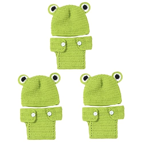 Homoyoyo 6 Stk Requisiten Für Die Neugeborenenfotografie Neugeborenen-fotografie-requisite Kleidung Gestrickte Babykleidung Kleidung Für Neugeborene Zweiteiliger Anzug Kind Frosch von Homoyoyo