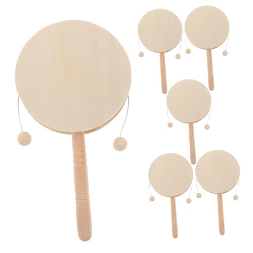 Homoyoyo 6 Stück DIY Holzklapper Trommeln Unlackiert Blanko Rassel Trommel Handwerksset Fördert Kreativität Lernspielzeug für Altersgruppen Homoyoyo 6 Stück DIY Holzklapper Trommeln Unlackiert Blanko Rassel Trommel Handwerksset Fördert Kreativität Lernspielzeug für Altersgruppen von Homoyoyo