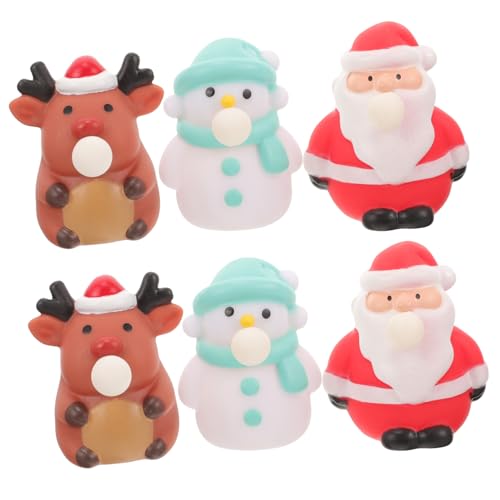 Homoyoyo 6 Stück Teiliges Cartoon Squeeze Toys aus Flexiblem TPR und Stressabbauende Weihnachtsmann Schneemann und Rentier als Weihnachtsmitgebsel und Party-deko Homoyoyo 6 Stück Teiliges Cartoon Squeeze Toys aus Flexiblem TPR und Stressabbauende Weihnachtsmann Schneemann und Rentier als Weihnachtsmitgebsel und Party-deko von Homoyoyo