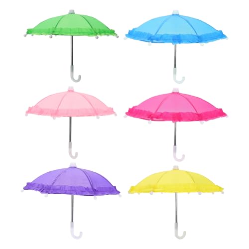 Homoyoyo 6Pcs Mini -Regenschirm Für Wohnkultur Und Fotografie Requisiten Miniaturpuppenhaus Strandzubehör Mini Regenschirm Miniaturpuppenhauszubehör von Homoyoyo