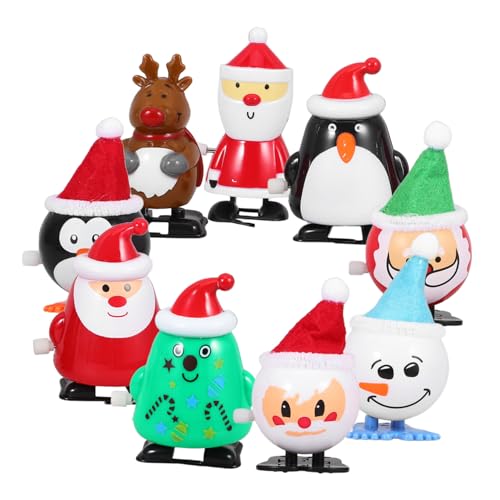 Homoyoyo 9-teiliges Aufziehspielzeug Set Zur Weihnachtszeit – Figuren Wie Weihnachtsmann - Pinguin Rentier Und Schneemann Als Perfekte Mitgebsel Für Und Geschenkideen von Homoyoyo