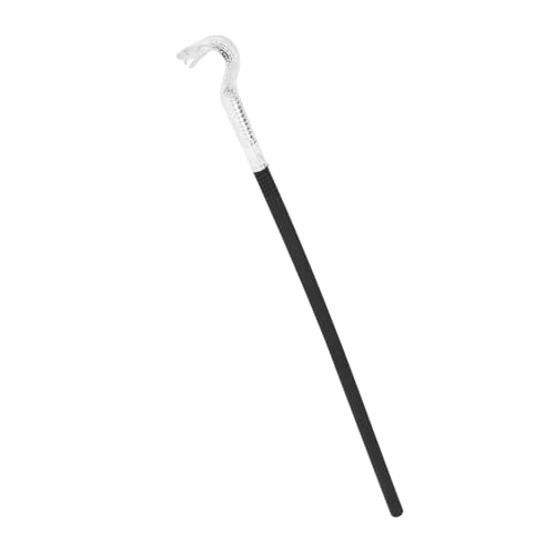 Homoyoyo Ägyptischer Schlangenstab Cosplay Gehstock Prop aus Robustem Abs Leichtes Halloween Kostüm Zubehör Stäbe mit Silbernem Schlangenkopf Dekorativer Zauberstab für Party und Aufführung Homoyoyo Ägyptischer Schlangenstab Cosplay Gehstock Prop aus Robustem Abs Leichtes Halloween Kostüm Zubehör Stäbe mit Silbernem Schlangenkopf Dekorativer Zauberstab für Party und Aufführung von Homoyoyo