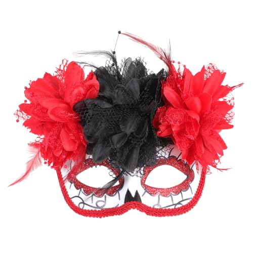 Homoyoyo Blumige Maskerade Dekorationsmaske Für Halloween Karneval Und Kostümpartys Kostümzubehör Und Bühnenmasken Mit Floralen Akzenten von Homoyoyo