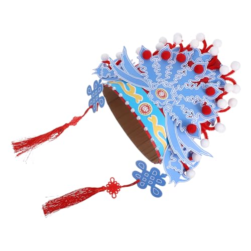 Homoyoyo Chinesische Oper Hut DIY Traditionelles Kopfschmuck Bastelset für Vorgefertigter Kulturelles Kostüm Zubehör Blaues Peking Oper Kopfband Einfach zu Homoyoyo Chinesische Oper Hut DIY Traditionelles Kopfschmuck Bastelset für Vorgefertigter Kulturelles Kostüm Zubehör Blaues Peking Oper Kopfband Einfach zu von Homoyoyo