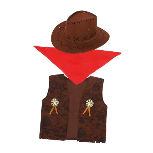 Homoyoyo Cowboy Kostüm Set Herren Damen Western Outfit mit Hut und Bandana Braun Atmungsaktiv Verschiedene XL Bequem für Karneval Fasching und Mottoparty Homoyoyo Cowboy Kostüm Set Herren Damen Western Outfit mit Hut und Bandana Braun Atmungsaktiv Verschiedene XL Bequem für Karneval Fasching und Mottoparty von Homoyoyo