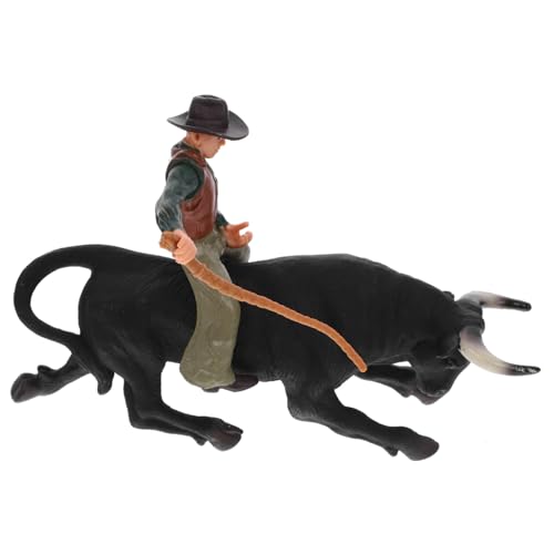 Homoyoyo Cowboy Stier Figur Texas – Realistische Western Figur Für Rodeo-Spiele - Sammlerstück Und Dekoration Ideal Für Cowboy Und Western Fans von Homoyoyo