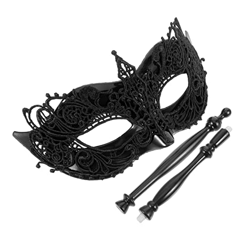 Homoyoyo Elegante Schwarze Ballmaske Für Damen Mit Schleier – Venezianische Maskerade-Maske Für Halloween Und Festliche Anlässe – Ideal Für Maskenball Und Kostümpartys von Homoyoyo