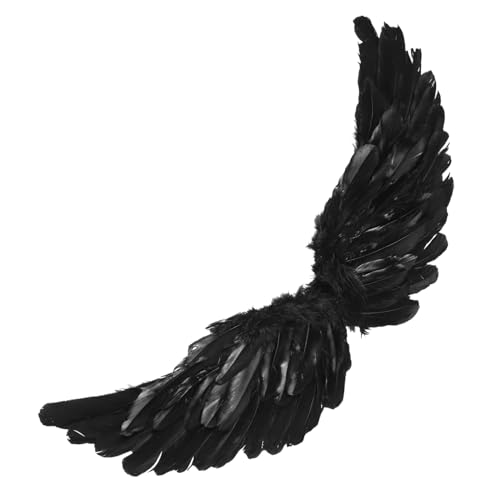 Homoyoyo Engelsflügel Federflügel Cosplay Kostüm Flügel Leicht Robust Bühnenperformance Accessoire Schwarz für Halloween Karneval Party Homoyoyo Engelsflügel Federflügel Cosplay Kostüm Flügel Leicht Robust Bühnenperformance Accessoire Schwarz für Halloween Karneval Party von Homoyoyo