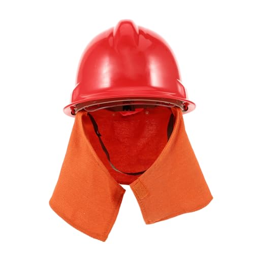 Homoyoyo Feuerwehrhelm Bauhut Stellen Sie Sich Einen Häuptlingshut Feuerwehrmann-harthelm Feuerwehrmannhut Cosplay-partyhüte Feuerwehrkostüm Helm Des Feuerwehrchefs Rot Stoff von Homoyoyo