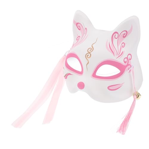 Homoyoyo Fuchs Maske Maskerade-maske Spitze Tiermasken Japanische Fuchsmaske Waschbärenmaske Fuchs Kostüm Für Erwachsene Weiße Katzenmaske Japanische Katzenmaske Fuchsmaske Plastik von Homoyoyo