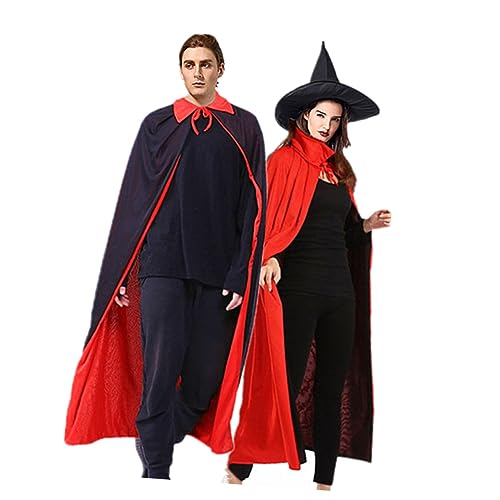 Homoyoyo Halloween Cosplay Umhang Für Schwarz Rot Doppelter Stehkragen Für Partys Und Kostüme Halloween Kostüme Für Umhang Für Halloween Und Cosplay von Homoyoyo