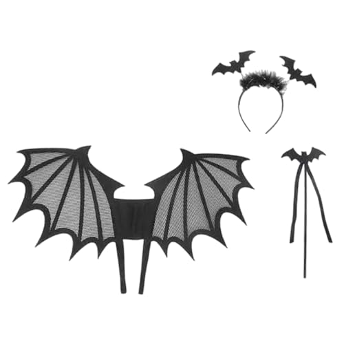Homoyoyo Halloween Flügel Kostüm Set Filz Leichtes Langlebiges Zubehör mit Haarreif Weicher Bequemer Sitz Auffälliges Design für Party Rollenspiel und Karneval für Gruselige Verkleidung Homoyoyo Halloween Flügel Kostüm Set Filz Leichtes Langlebiges Zubehör mit Haarreif Weicher Bequemer Sitz Auffälliges Design für Party Rollenspiel und Karneval für Gruselige Verkleidung von Homoyoyo