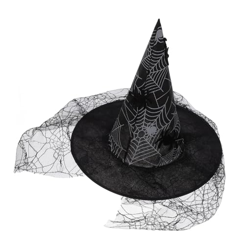 Homoyoyo Halloween Hexenhut Damen Spitzenhut mit Spinnenmuster Leichter Cosplay Hexenhut für Halloween Party Bequemes Dekoratives Kostümzubehör für Damen und Festveranstaltungen Homoyoyo Halloween Hexenhut Damen Spitzenhut mit Spinnenmuster Leichter Cosplay Hexenhut für Halloween Party Bequemes Dekoratives Kostümzubehör für Damen und Festveranstaltungen von Homoyoyo