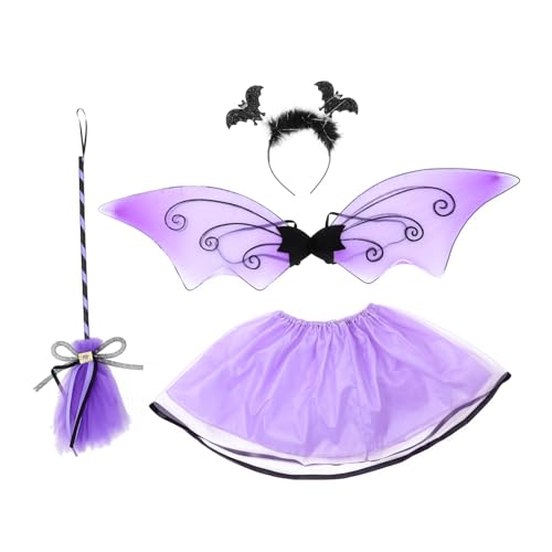 Homoyoyo Halloween Kostüm Mädchen Fledermaus Flügel Tüllrock Teilig mit Haarreif für Leichtes Atmungsaktives Material Karneval Party Fasching Homoyoyo Halloween Kostüm Mädchen Fledermaus Flügel Tüllrock Teilig mit Haarreif für Leichtes Atmungsaktives Material Karneval Party Fasching von Homoyoyo