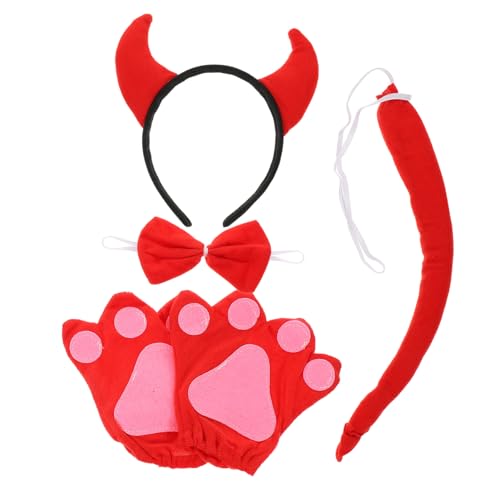 Homoyoyo Halloween Kostüm Set Cattle Horn Stirnband mit Fliege und Handschuhe Teilig Cosplay Party Kopfschmuck Niedliches Kuhdesign für Karneval Bühne Aufführung Homoyoyo Halloween Kostüm Set Cattle Horn Stirnband mit Fliege und Handschuhe Teilig Cosplay Party Kopfschmuck Niedliches Kuhdesign für Karneval Bühne Aufführung von Homoyoyo