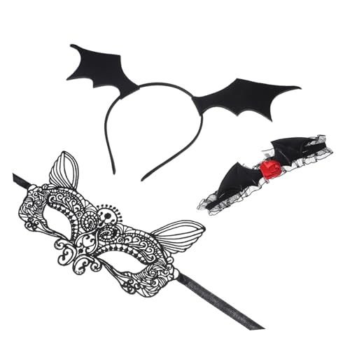 Homoyoyo Halloween Kostümset Teilig Fledermaus Haarreif Spitze Maske Choker Halskette Damen Karneval Masquerade Partyaccessoires für Fasching und Maskenball Homoyoyo Halloween Kostümset Teilig Fledermaus Haarreif Spitze Maske Choker Halskette Damen Karneval Masquerade Partyaccessoires für Fasching und Maskenball von Homoyoyo