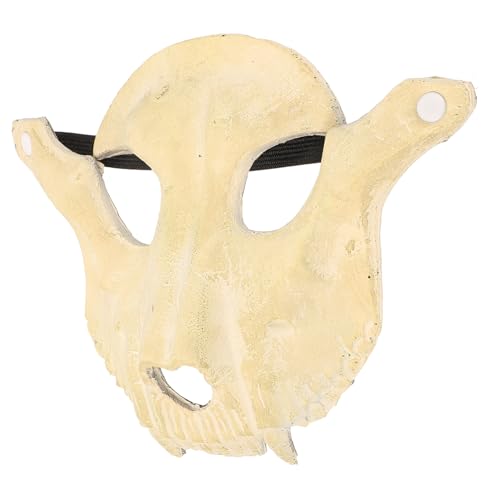 Homoyoyo Halloween - Schaf Schädel Form - Ziege Gesichtsmaske Aus PU Schaumstoff Für Perfekte Horror Dekoration Auf Ihrer Party Beige von Homoyoyo