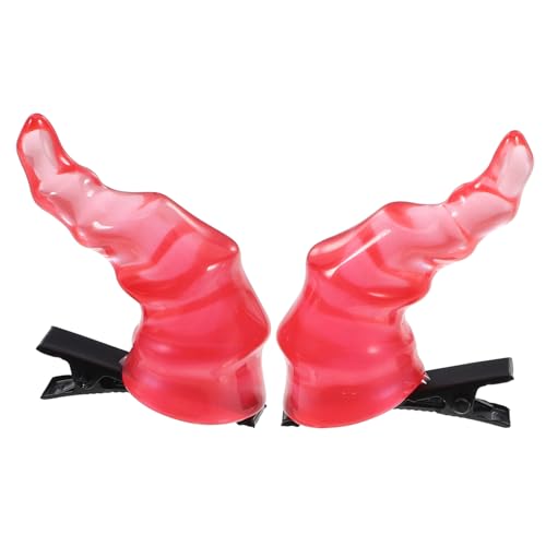 Homoyoyo Halloween Teufelshörner Haarclips Halbtransparente Rote Teufelshorn Haarschmuck Cosplay Karneval Party Foto Requisiten Leicht und Hautfreundlich Homoyoyo Halloween Teufelshörner Haarclips Halbtransparente Rote Teufelshorn Haarschmuck Cosplay Karneval Party Foto Requisiten Leicht und Hautfreundlich von Homoyoyo