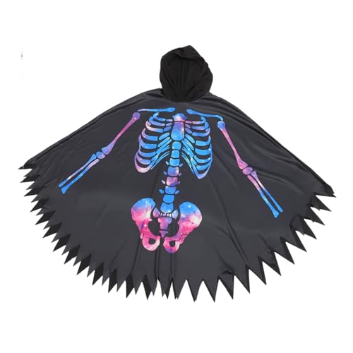 Homoyoyo Halloween Umhang mit Skelettmuster Karneval Cape Prop für Herren und Damen Gruseliges Halloween Kostümzubehör für Masquerade Cosplay und Party Einheitsgröße Homoyoyo Halloween Umhang mit Skelettmuster Karneval Cape Prop für Herren und Damen Gruseliges Halloween Kostümzubehör für Masquerade Cosplay und Party Einheitsgröße von Homoyoyo