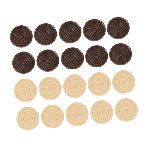 Homoyoyo Holz Backgammon Steine Set 96 Stücke - 2-5 cm Große Spielsteine Für Klassisches Holzschachspiel Ideales Zubehör Für Strategiefans Und Brettspiel Liebhaber von Homoyoyo