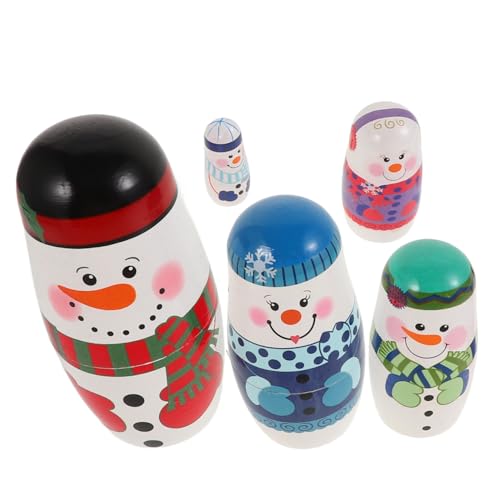 Homoyoyo Lagige Schneemann Holz Nistpuppen Handbemalte Russische Puppen Stapelbare Winterdekoration und Pädagogisches Holzspielzeug Geburtstagsdeko Homoyoyo Lagige Schneemann Holz Nistpuppen Handbemalte Russische Puppen Stapelbare Winterdekoration und Pädagogisches Holzspielzeug Geburtstagsdeko von Homoyoyo