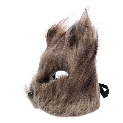 Homoyoyo Maske Halloween-säuberung Bausatz Plüschfuchs Halloweenkostüm Katzenfuchs Tierischer Fuchs Fuchsparty Fuchs Katze Das Kostüm Pelziger Fuchs Spinne Halloween Wolf Kostüm Kunststoff von Homoyoyo