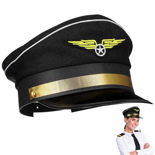 Homoyoyo Matrosenmütze Piratenkostüm Kapitänsmütze Flugkapitänsmütze Pilotenmütze Für Kapitänsfluggesellschaft Themenparty Halloween-Party Cosplay von Homoyoyo