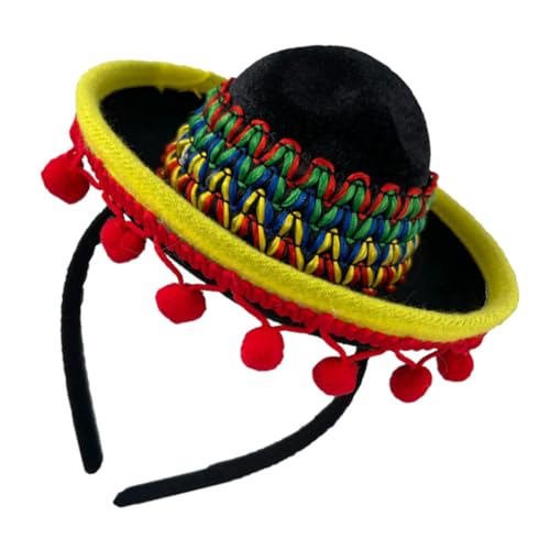 Homoyoyo Mexikanisches Party haarband mit Sombrero design Buntes Festival cosplay hut Stirnband für Damen Dekoratives Kostümzubehör für Cinco De Mayo Karneval und Party Homoyoyo Mexikanisches Party haarband mit Sombrero design Buntes Festival cosplay hut Stirnband für Damen Dekoratives Kostümzubehör für Cinco De Mayo Karneval und Party von Homoyoyo