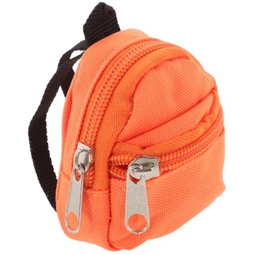 Homoyoyo Mini Puppenrucksack Für Halloween – Miniatur Reißverschluss Rucksack in Orange - Ideal Für Puppenaccessoires Und Kostüme - Perfektes Zubehör Für Kreative Spielideen von Homoyoyo