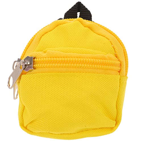 Homoyoyo Mini Puppenrucksack Für Schulbedarf - Niedlicher Rucksack Für Puppen Im Taschenformat - Perfekte Requisite Für Fotografie Und Spiel Gelb von Homoyoyo