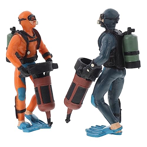 Homoyoyo Mini Taucher Figuren Set – 2 Stück PVC Actionfiguren Für Aquarien – Simulierte Tauchermodelle Für - Und Deko Im Wasser – Ideal Für Betta Fische Und Aquariengestaltung von Homoyoyo