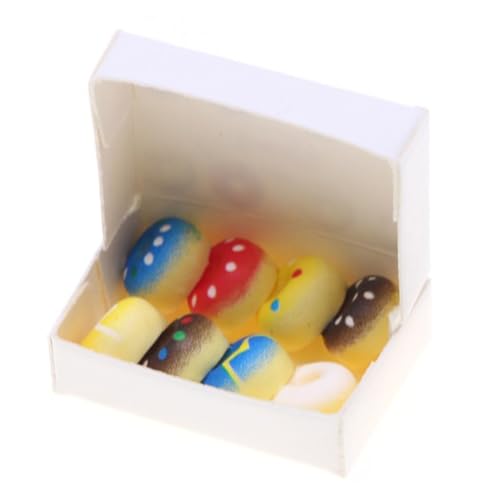 Homoyoyo Miniatur Donut Realistische Puppenhaus Deko Detailgetreue Simulation Vielseitiges für DIY Miniaturküche und Familienaktivität Homoyoyo Miniatur Donut Realistische Puppenhaus Deko Detailgetreue Simulation Vielseitiges für DIY Miniaturküche und Familienaktivität von Homoyoyo