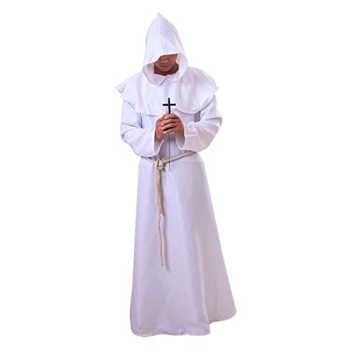 Homoyoyo Mittelalterliches Priester Kostüm Für Halloween – Elegante Robe Für Mönch - Ideal Für Kostümpartys Und Cosplay - Unisex Design Erhältlich in Verschiedenen Größen Und Farben von Homoyoyo