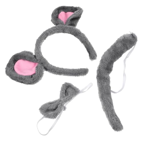 Homoyoyo Niedriges Gewicht Mausohren Stirnband mit und Fliege Weiches Plüschkostüm Set für Halloween Karneval Fasching und Cosplay Bequemes Tier Accessoire für Party und Verkleidung Homoyoyo Niedriges Gewicht Mausohren Stirnband mit und Fliege Weiches Plüschkostüm Set für Halloween Karneval Fasching und Cosplay Bequemes Tier Accessoire für Party und Verkleidung von Homoyoyo