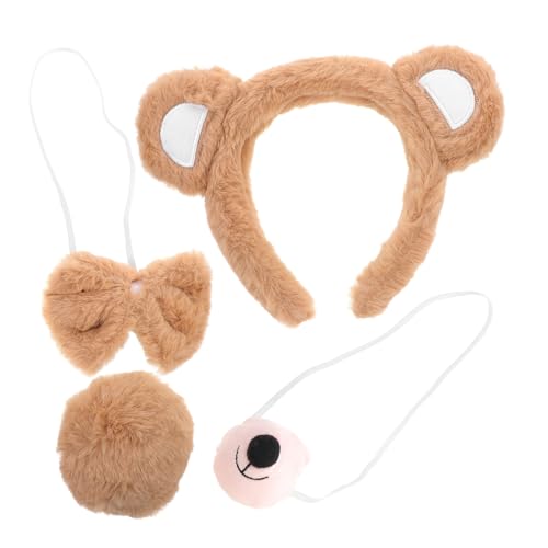 Homoyoyo Plüschiges Bärenohren Stirnband mit Nase und Schleife Leichtes Tierkostüm Zubehör für Cosplay Karneval Halloween und Tiermottoparty Wiederverwendbar und Bequem Teilig Homoyoyo Plüschiges Bärenohren Stirnband mit Nase und Schleife Leichtes Tierkostüm Zubehör für Cosplay Karneval Halloween und Tiermottoparty Wiederverwendbar und Bequem Teilig von Homoyoyo
