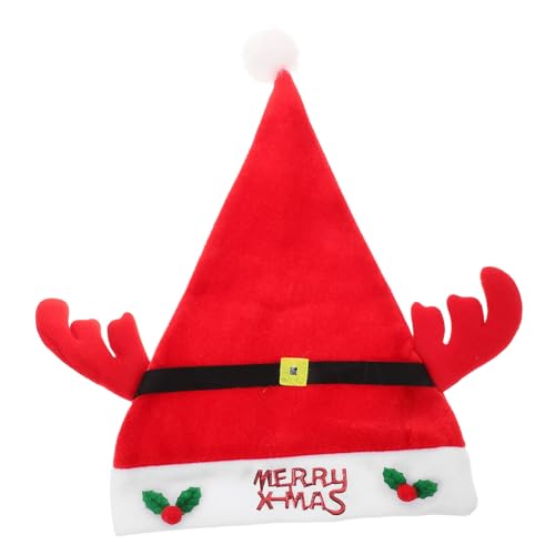 Homoyoyo Rote Weihnachtsmütze mit Hirschgeweih aus Weichem Plüsch Kuscheliger Sitz Einheitsgröße für Erwachsene für Weihnachtsfeiern Festliche Partys und Winter Events Homoyoyo Rote Weihnachtsmütze mit Hirschgeweih aus Weichem Plüsch Kuscheliger Sitz Einheitsgröße für Erwachsene für Weihnachtsfeiern Festliche Partys und Winter Events von Homoyoyo