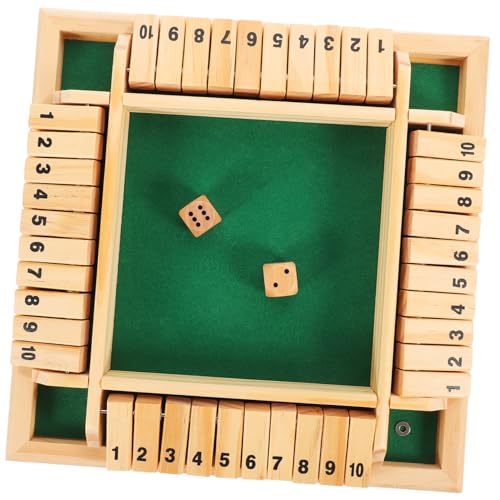 Homoyoyo Shut The Box Holzbrettspiel Mit Würfel – Klassisches Würfelspiel Für Erwachsene Und - Ideal Für Familienabende - Aus Hochwertigem Holz Gefertigt Unterhaltsames Spielerlebnis Für von Homoyoyo