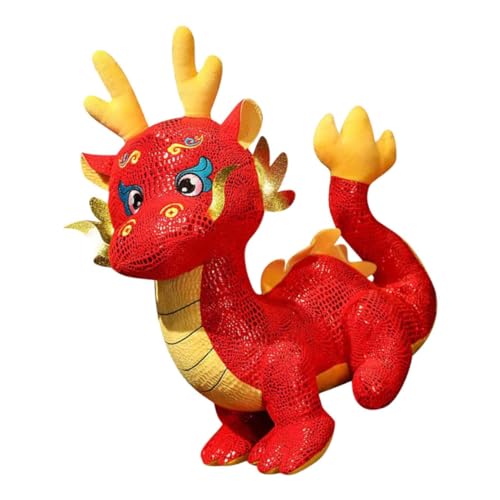 Homoyoyo Süße Drachen-Plüschfigur Für Das Chinesische Neujahr – 20 cm Große Deko Für Das Frühlingsfest - Perfektes Und Niedliche Chinesische Drachen Dekoration von Homoyoyo