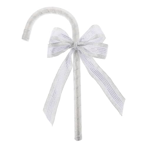 Homoyoyo Theatralische Krücke mit Schleifenakzent Silberner Rollenspiel Spazierstock für Kostümparty Langlebiges Bühnenzubehör für Weihnachts und Valentinstagskostüme Homoyoyo Theatralische Krücke mit Schleifenakzent Silberner Rollenspiel Spazierstock für Kostümparty Langlebiges Bühnenzubehör für Weihnachts und Valentinstagskostüme von Homoyoyo