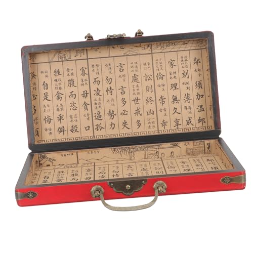 Homoyoyo Traditionelle Mahjong Aufbewahrungsbox Aus Holz – Elegante Holzkiste Für Chinesisches Mahjong-Spiel - Ideal Für Partys Und Als Favor Für Spieleabende von Homoyoyo