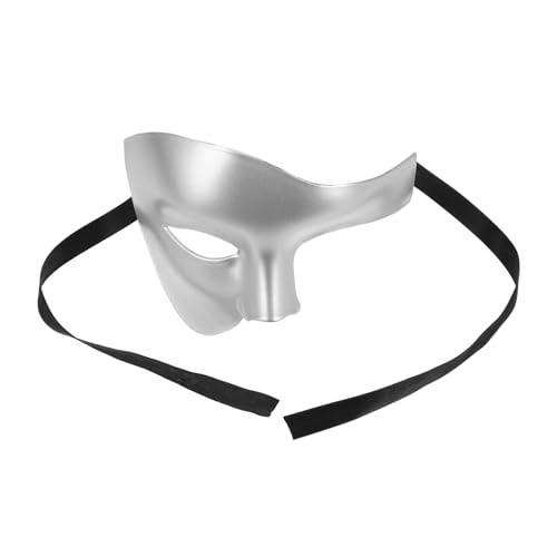 Homoyoyo Verkleidungsmaske Halbmaske Maskenball Masken Männer Halbmaske Männermaske Maskenball Maske Maskerade Maske Männer Kunststoff Silber von Homoyoyo