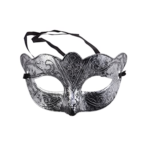 Homoyoyo Vintage Halb Gesichtsmaske Silberne Maskerade Maske Für Kostüm Party Cosplay Und Veranstaltungen Prinz Schmetterling Prinzessin Fee von Homoyoyo